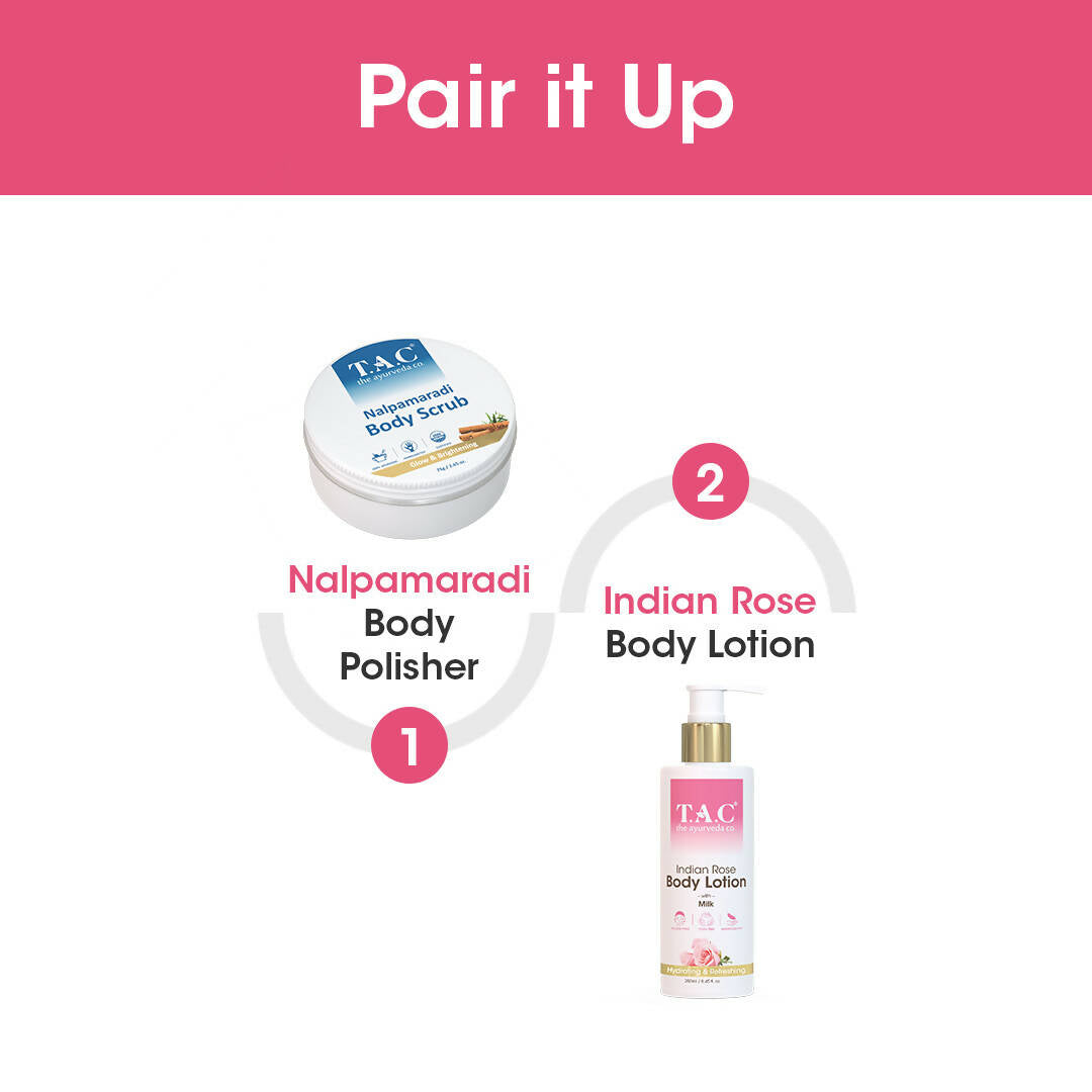 TAC - The Ayurveda Co. Indian Rose Body Lotion for Dry Skin with Milk Extract for Deep Nourishment & Moisturization | Grocsy