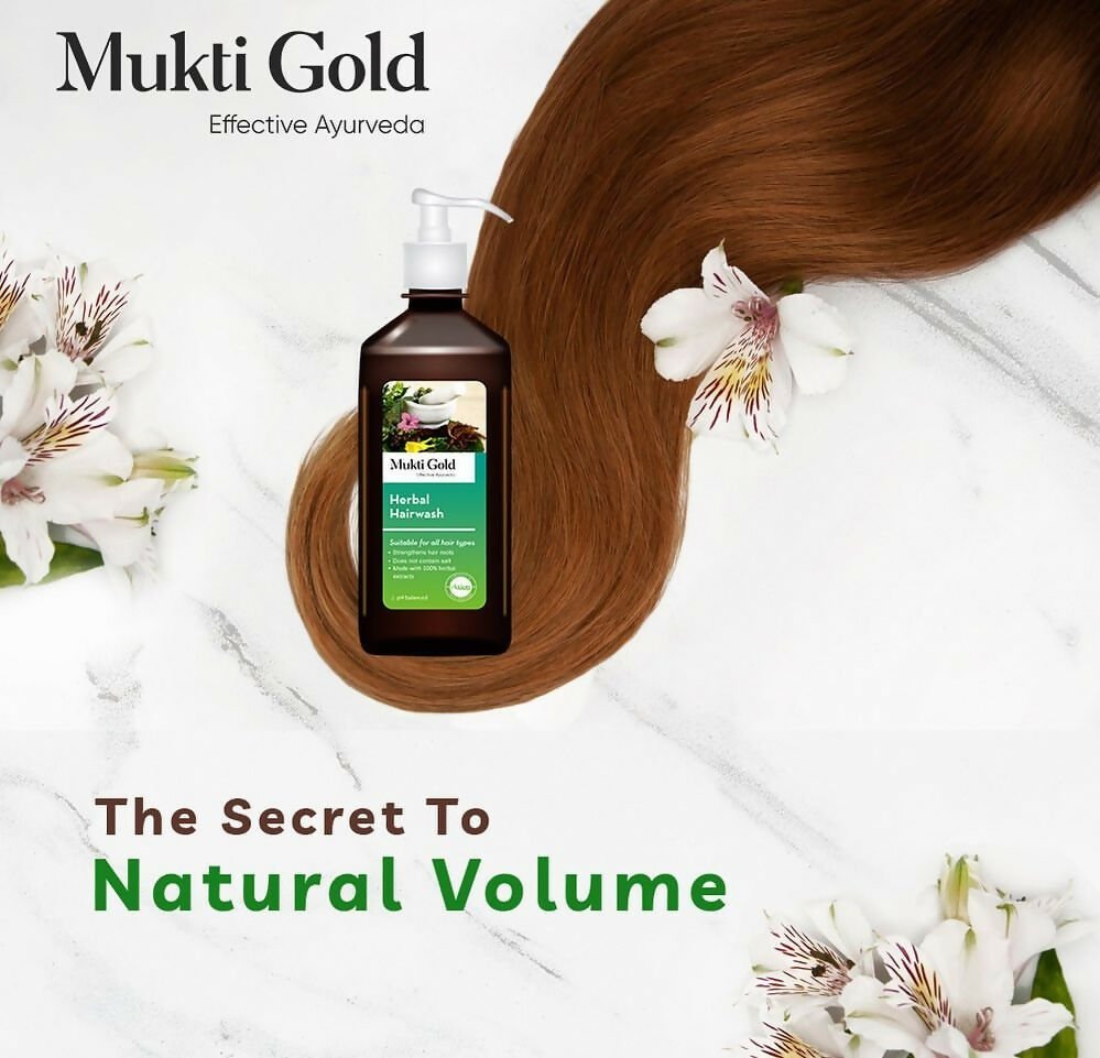 Axiom Mukti Gold Herbal Hairwash (Dispenser) | Grocsy