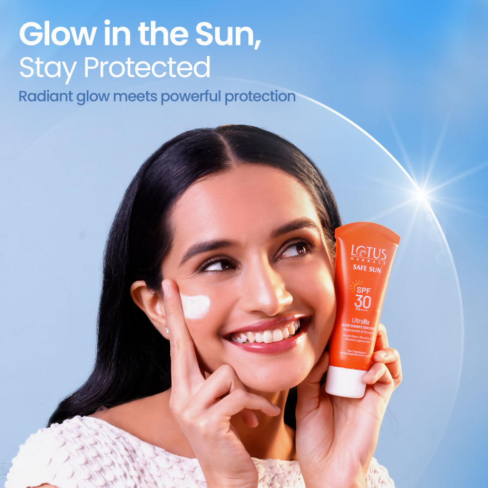 Lotus Herbals Safesun Ultrarx Glow Essence Sunscreen SPF 30 PA++++ | Grocsy