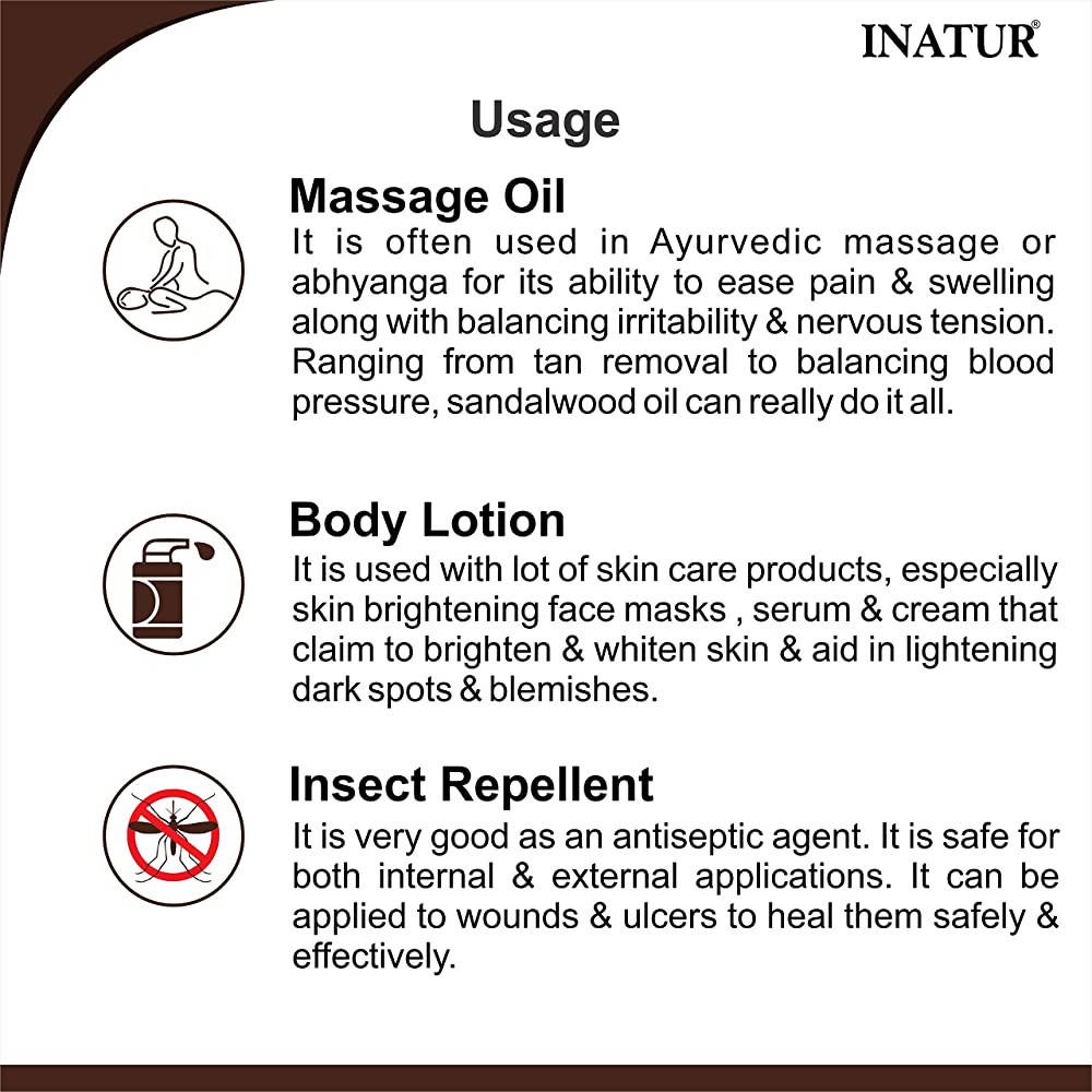 Inatur Sandalwood Pure Essential Oil | Grocsy