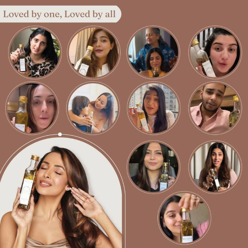 Dromen & Co Ayurvedic Hair Brew Oil With Fusion Of 15 Herbs | Grocsy