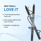 L.A Girl Shockwave Neon Eye Liner - Blackout Black | Grocsy