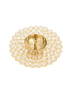 CraftVatika Gold-Toned Crystal Akhand Diya Oil Puja Lamp | Grocsy
