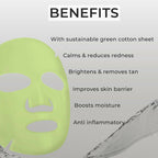 Professional O3+ Cicalm Glow Sheet Mask With Cica For D-Tan & Glow | Grocsy