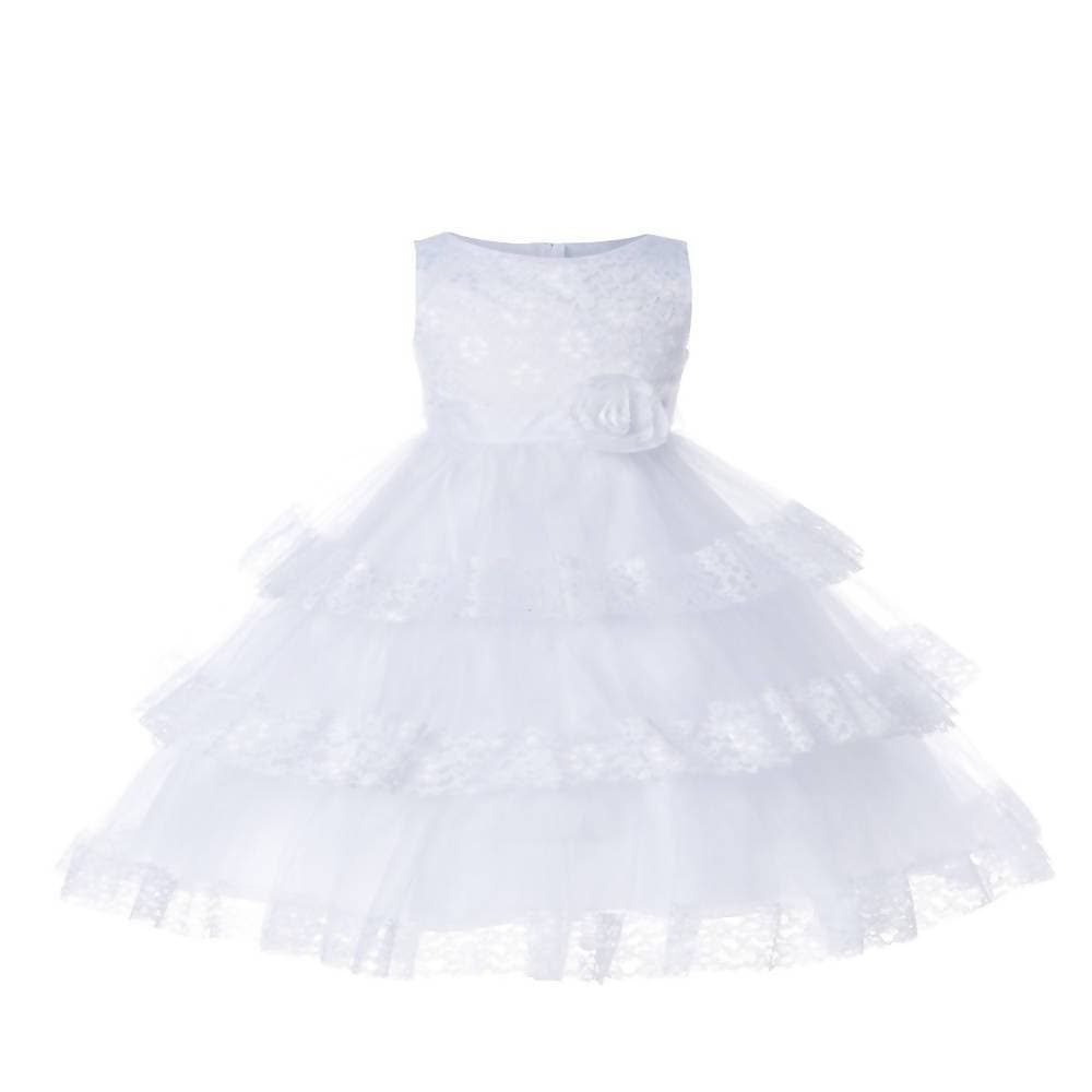 Asmaani Baby Girl's white Colour Satin A-Line Maxi Full Length Dress (AS-DRESS-22115) | Grocsy