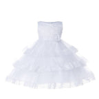 Asmaani Baby Girl's white Colour Satin A-Line Maxi Full Length Dress (AS-DRESS-22115) | Grocsy