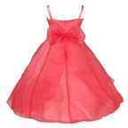 Asmaani Baby Girl's Peach Colour Satin A-Line Maxi Full Length Dress (AS-DRESS-22086) | Grocsy