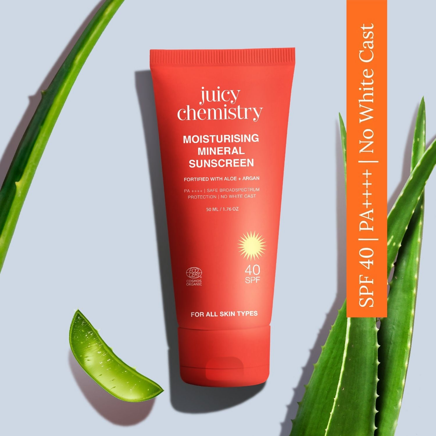 Juicy Chemistry Moisturising Mineral Sunscreen SPF 40 PA++++ | Grocsy