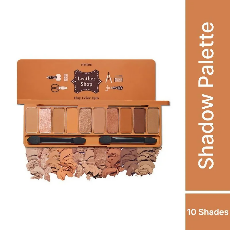 Etude House Play Color Eyes Leather Shop - 10 Color Eye Shadow Palette | Grocsy