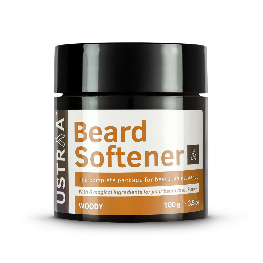 Ustraa Beard Softener Balm Woody - Softens & Nourishes Beard Long Lasting Moisturization | Grocsy