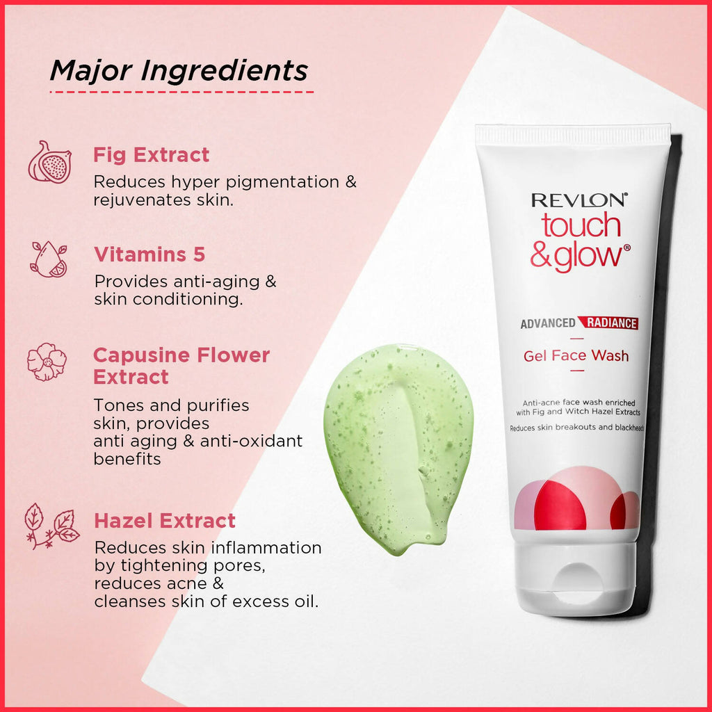 Revlon Touch & Glow Advanced Radiance Gel Face Wash | Grocsy