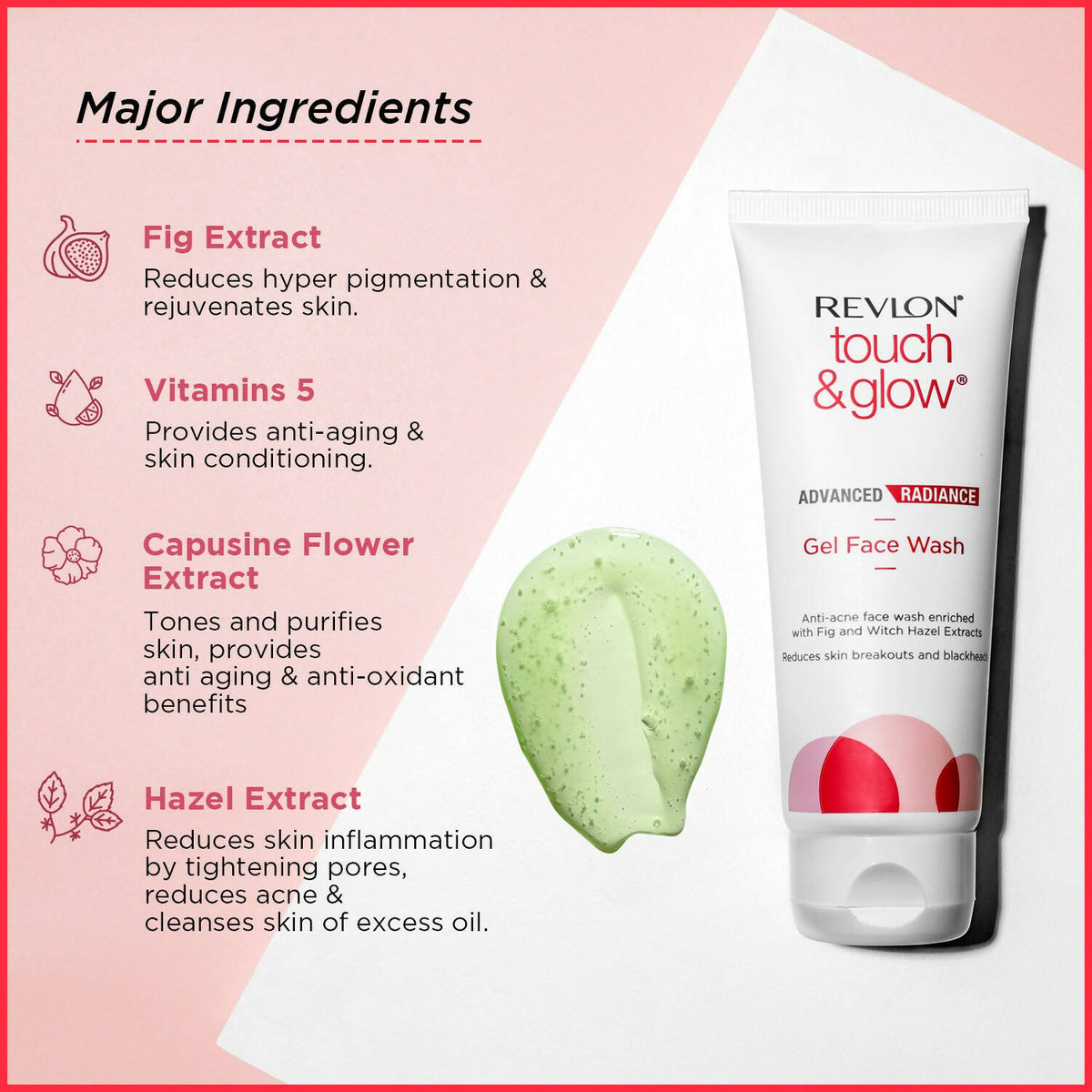 Revlon Touch & Glow Advanced Radiance Gel Face Wash | Grocsy