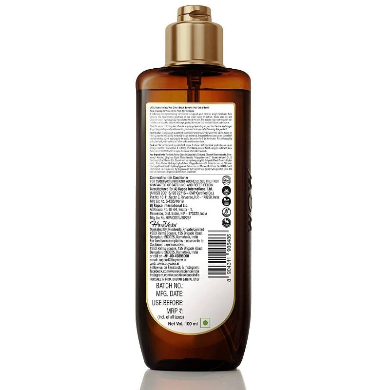 Wow Skin Science Red Onion Black Seed Oil Hair Conditioner | Grocsy