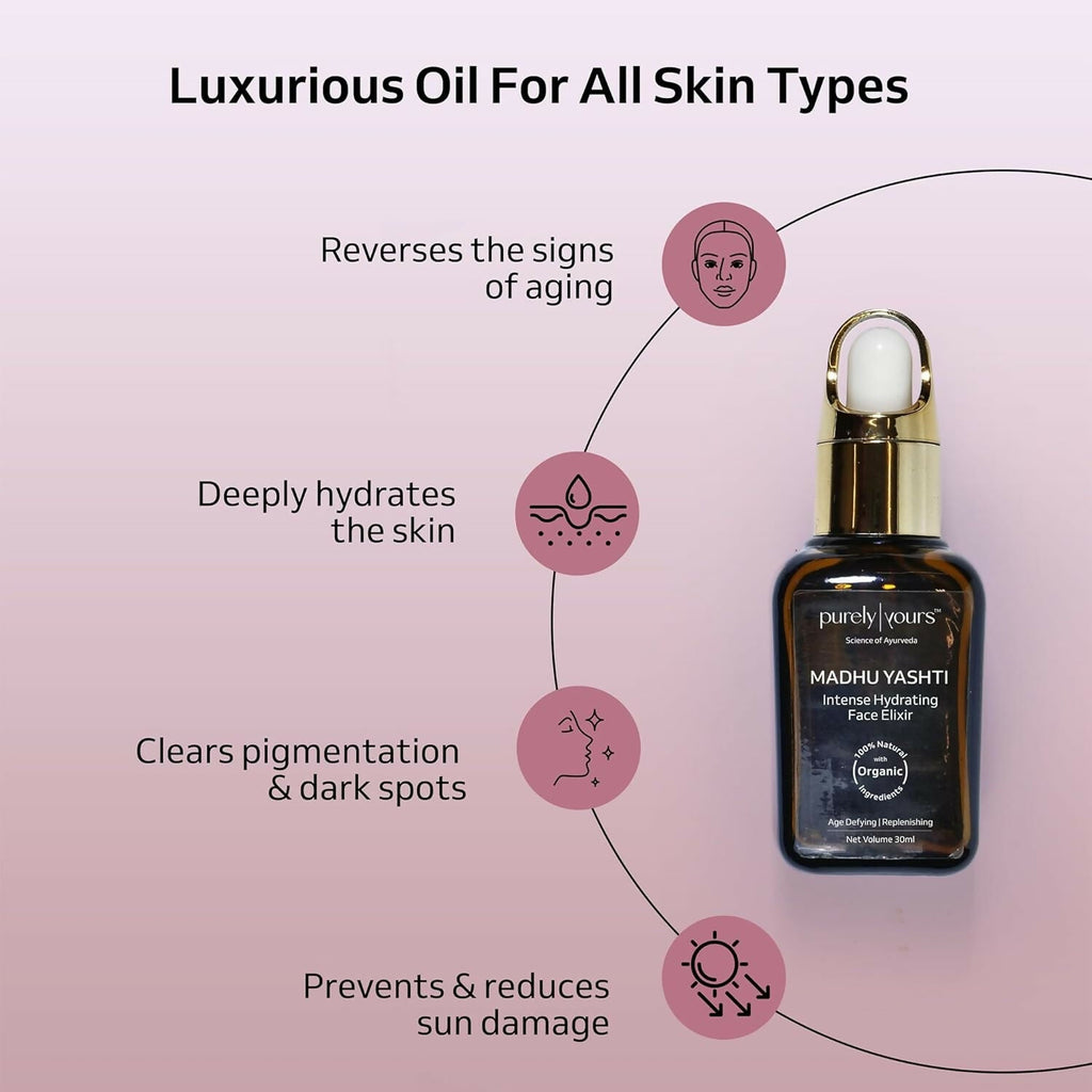 Purely Yours Madhu Yashti Anti Aging Ayurvedic Face Serum | Grocsy