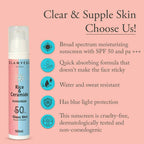 Glamveda Korean Glass Skin Rice & Ceramide Dewy Sunscreen Spf 50 Pa+++ | Grocsy