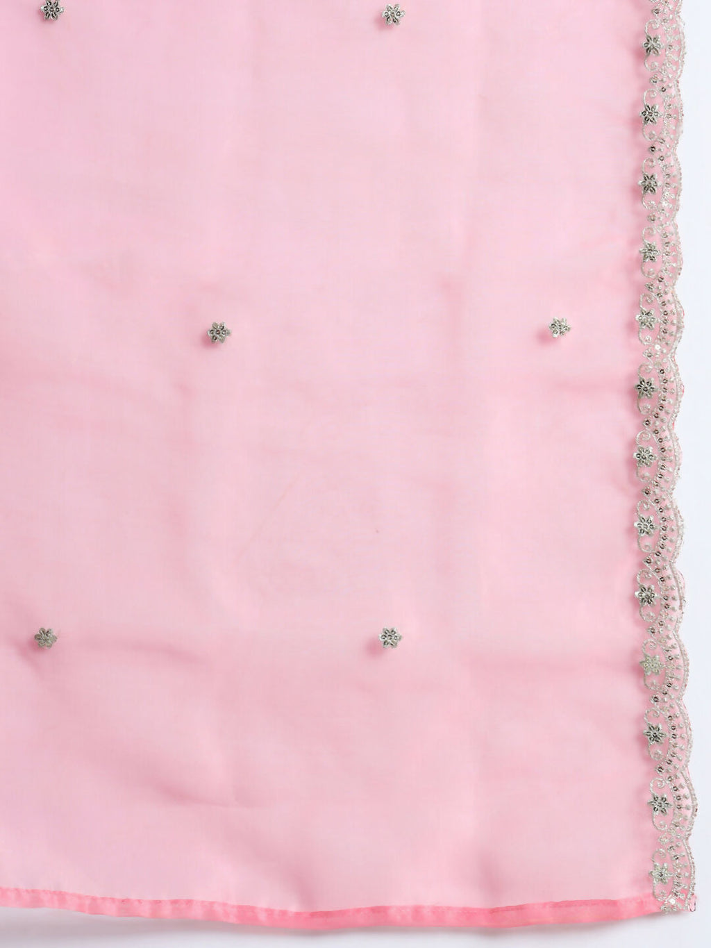 Vellora Blush Pink Silk Blend Readymade Suit with Embroidery Details | Grocsy