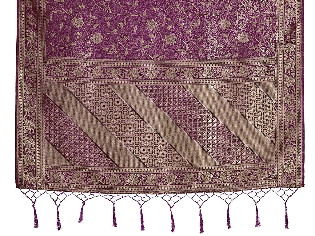 Vardha Women'S Kanchipuram Raw Silk Saree With Unstitched Blouse Piece | Grocsy