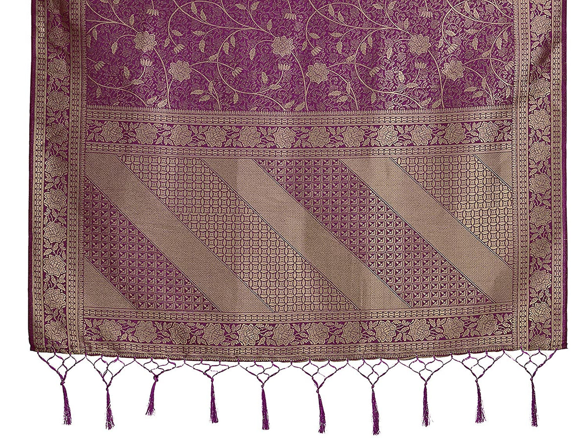 Vardha Women'S Kanchipuram Raw Silk Saree With Unstitched Blouse Piece | Grocsy