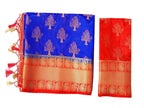 Mimosa Women's Kanchipuram Art Silk Saree With Un-Stitched Blouse | Grocsy