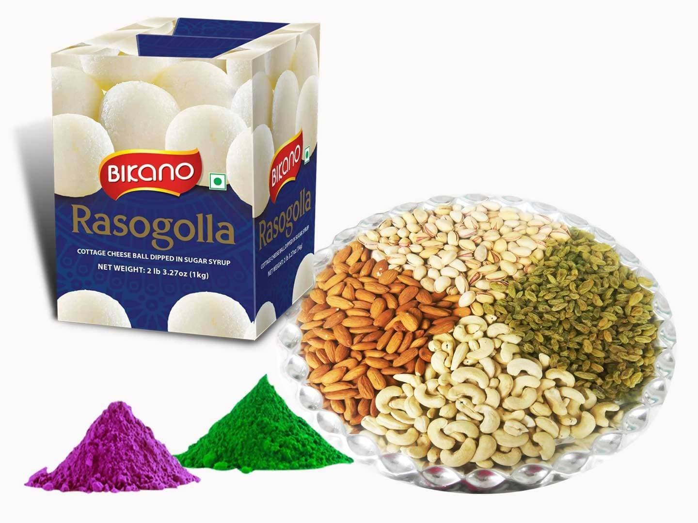 Bikano Rasgulla With Dry Fruits On Holi | Grocsy