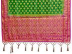 Vardha Women's Green Woven Raw Silk Banarasi Saree | Grocsy