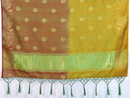 Vardha Women's Yellow Woven Raw Silk Saree | Grocsy