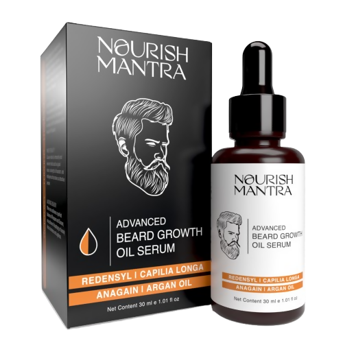 Nourish Mantra Advanced Beard Growth Oil Serum with Redensyl | Grocsy