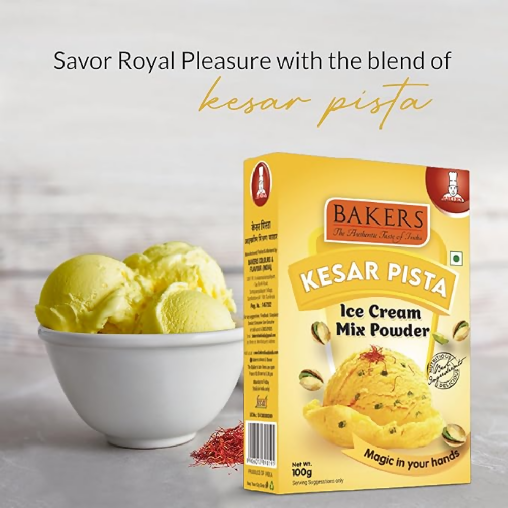 BAKERS Kesar Pista Ice Cream Powder | Grocsy
