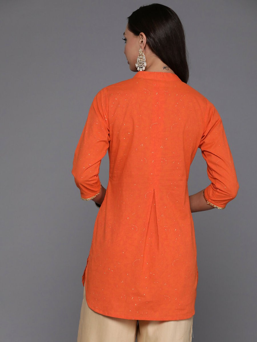 Ahalyaa Women's Traditional Wear Tunic - Orange | Grocsy