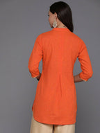Ahalyaa Women's Traditional Wear Tunic - Orange | Grocsy