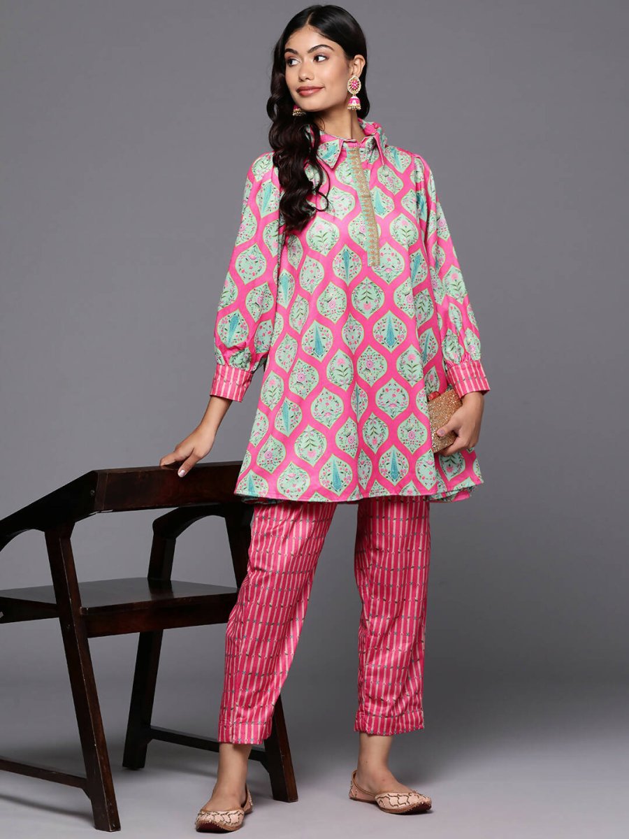 Ahalyaa Women's Traditional Wear Co-ods - Pink | Grocsy