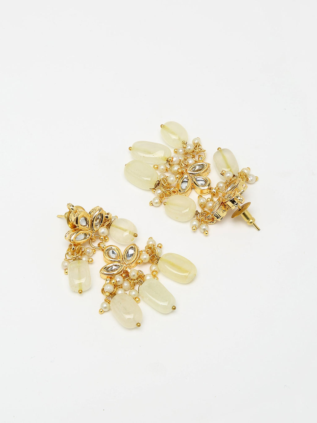 Kundan Neckpiece With Earrings - Ruby Raang | Grocsy