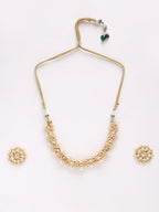 Pearl Kundan Choker With Studs - Ruby Raang | Grocsy