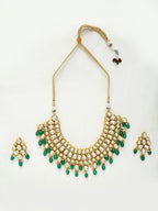 Kundan Neckpiece With Earrings - Ruby Raang | Grocsy