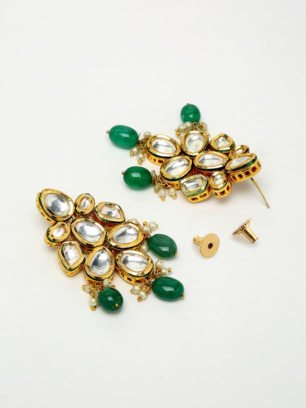 Kundan Neckpiece With Earrings - Ruby Raang | Grocsy