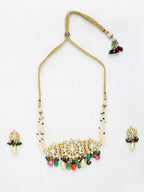 Kundan Maharani Choker With Earrings - Ruby Raang | Grocsy