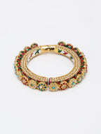 Multi Embellished Bangle - Ruby Raang | Grocsy