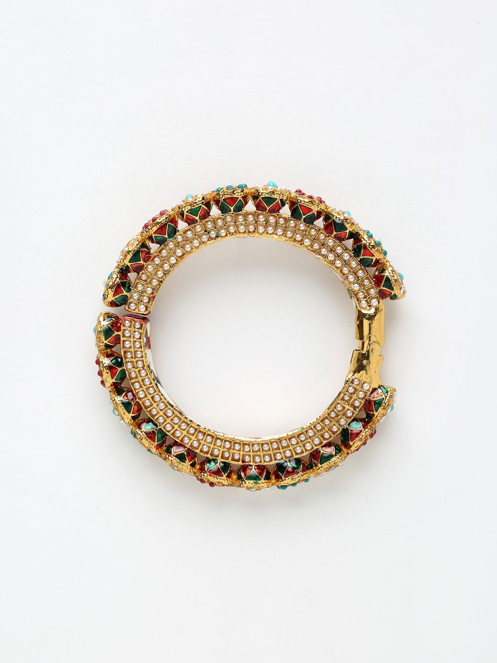 Multi Embellished Bangle - Ruby Raang | Grocsy