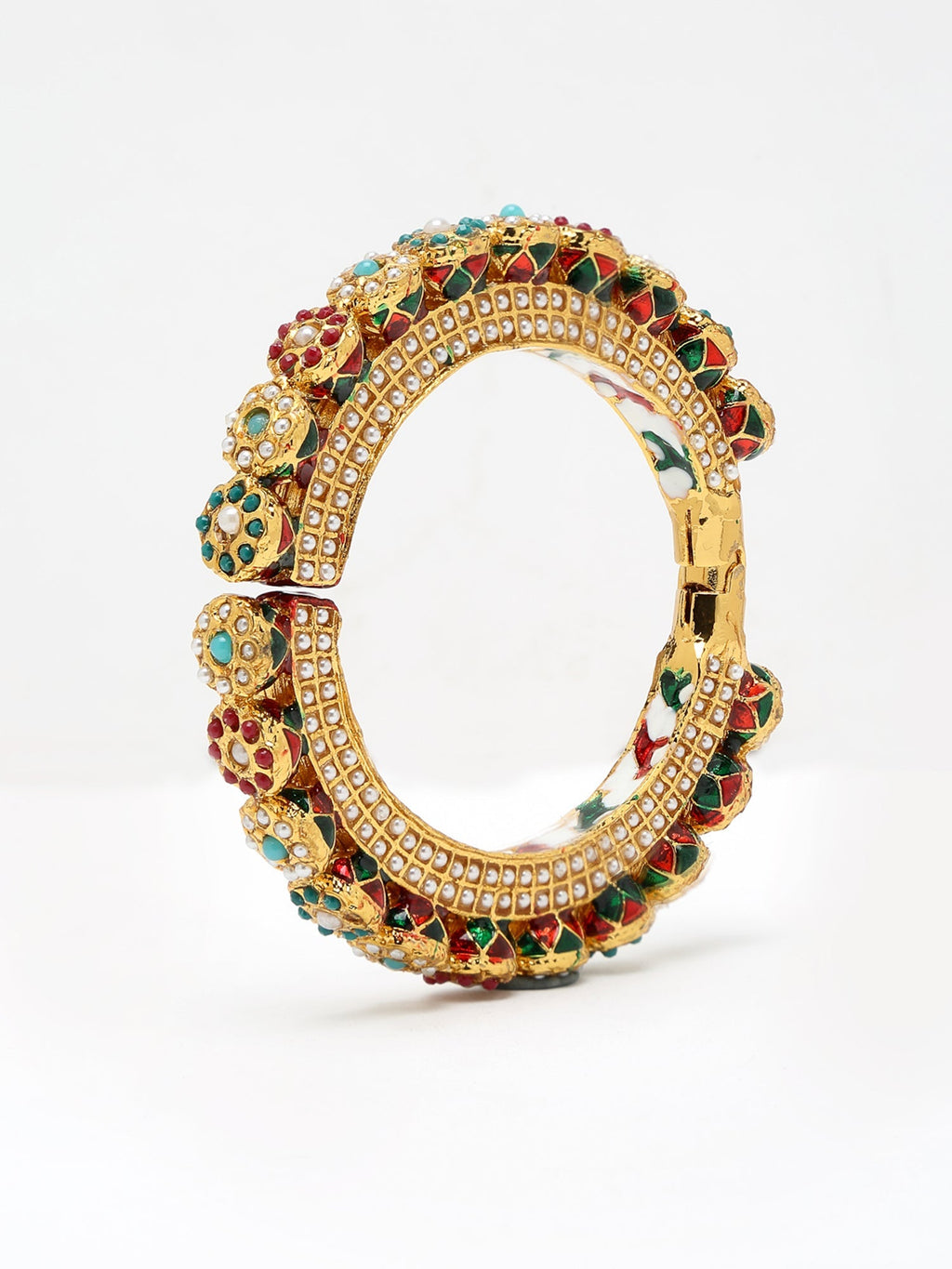 Multi Embellished Bangle - Ruby Raang | Grocsy