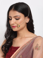 Kundan Nose Ring - Ruby Raang | Grocsy