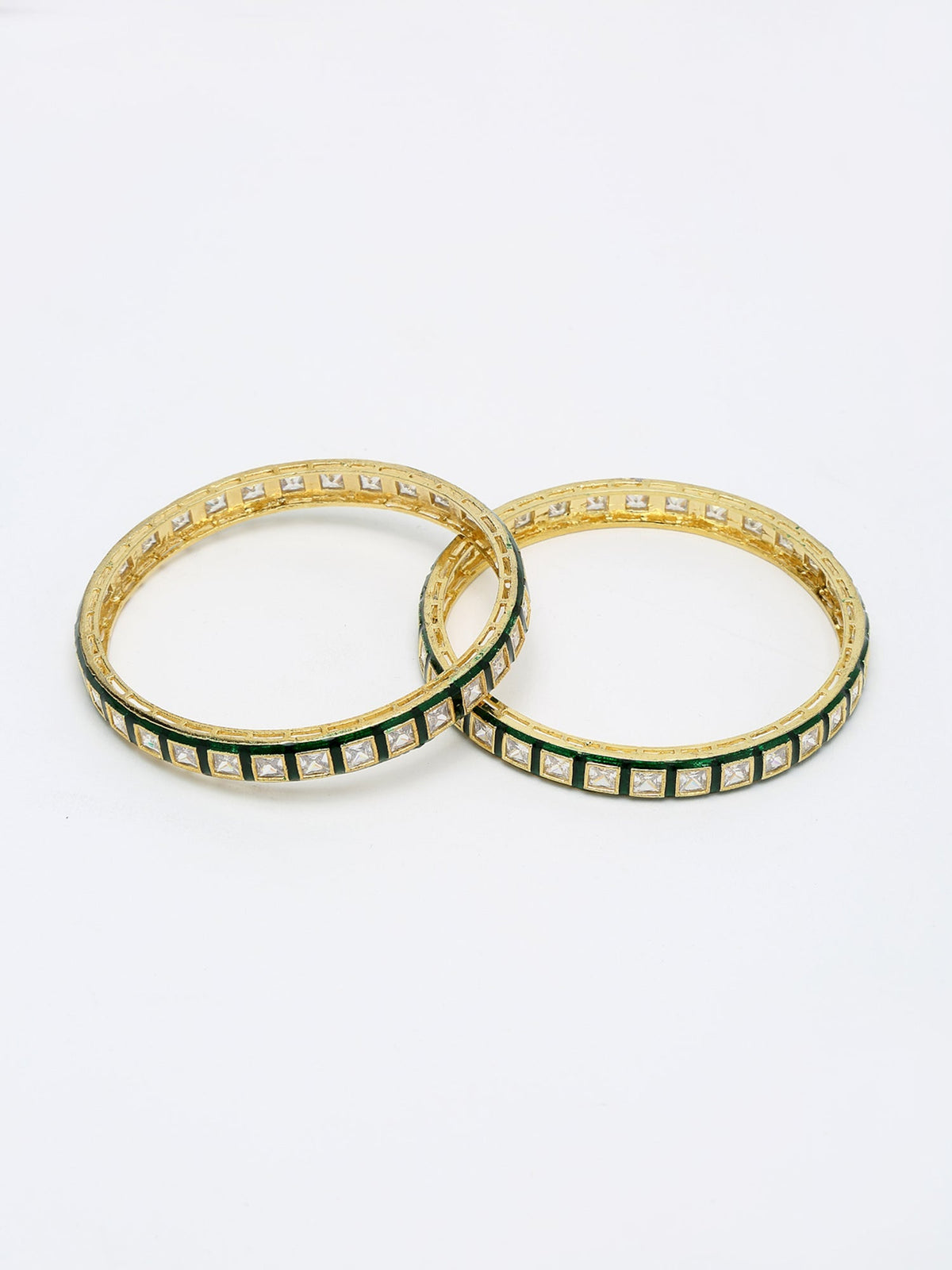 Meenakari Bangles Set Of 2 - Ruby Raang | Grocsy