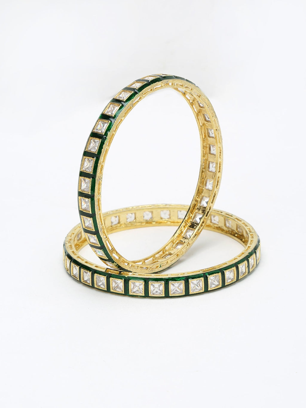 Meenakari Bangles Set Of 2 - Ruby Raang | Grocsy