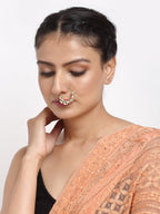 Kundan Nose Ring - Ruby Raang | Grocsy