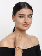 Kundan Hand Harness - Ruby Raang | Grocsy