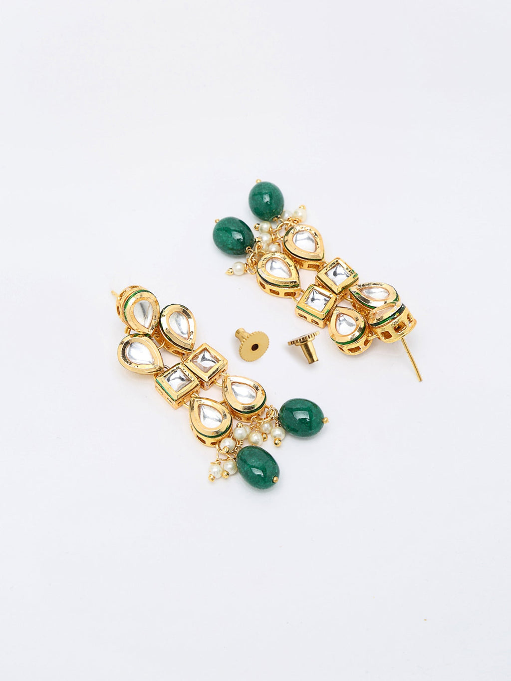 Stone Kundan Choker With Earrings - Ruby Raang | Grocsy