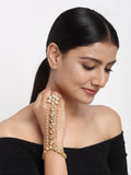 Kundan Hand Harness - Ruby Raang | Grocsy