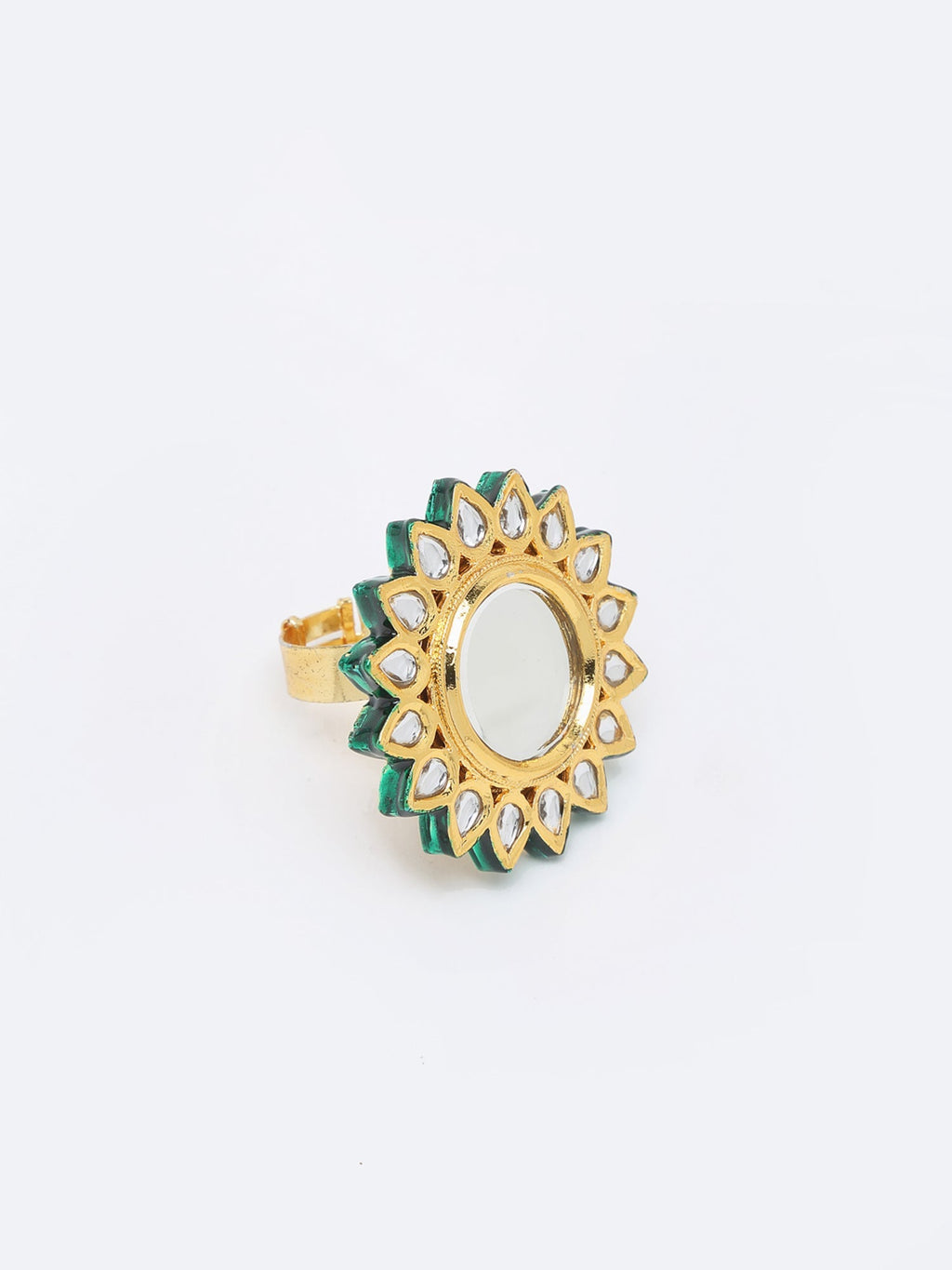 Kundan Cocktail Ring - Ruby Raang | Grocsy