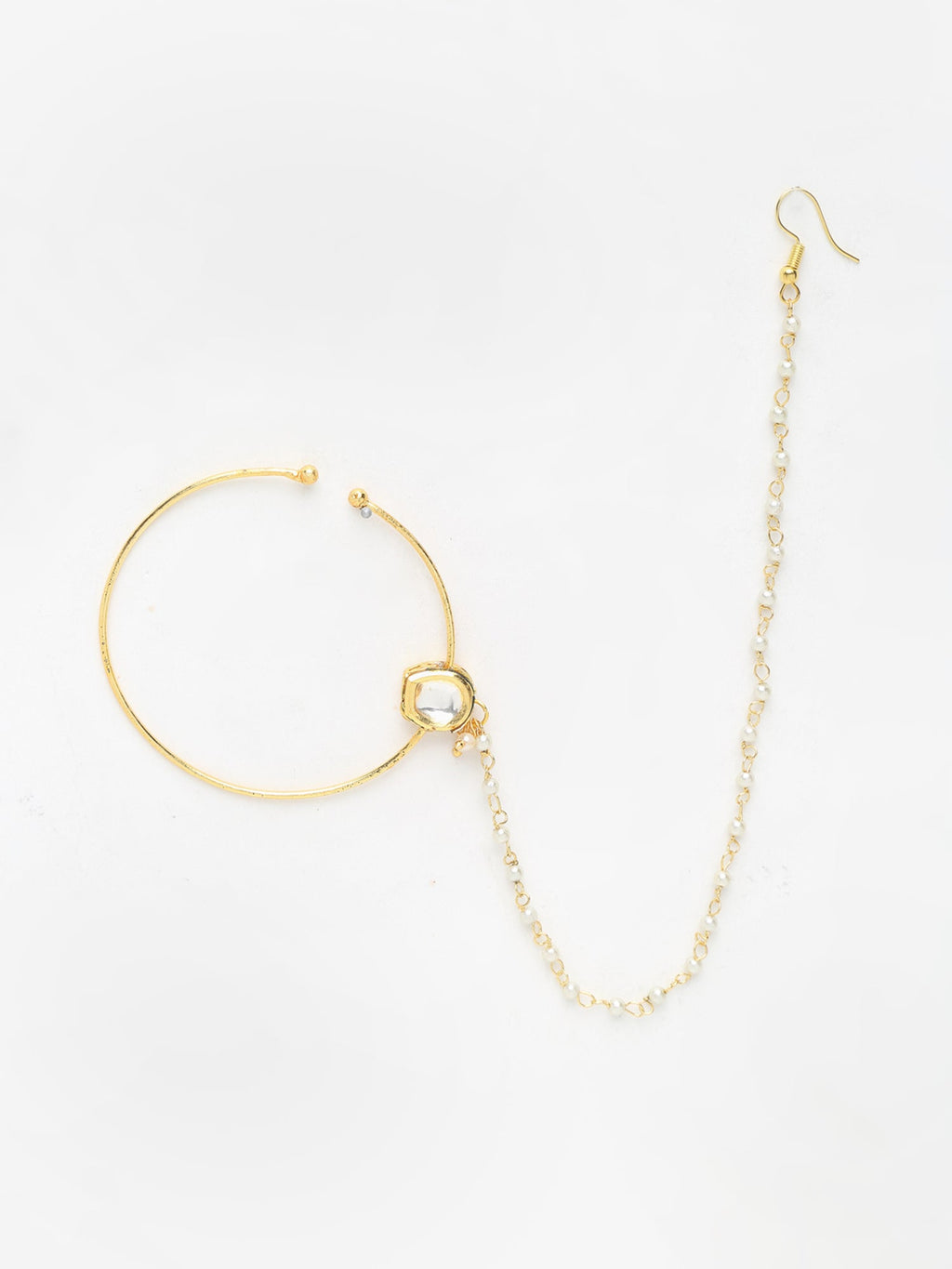 Kundan Nose Ring - Ruby Raang | Grocsy