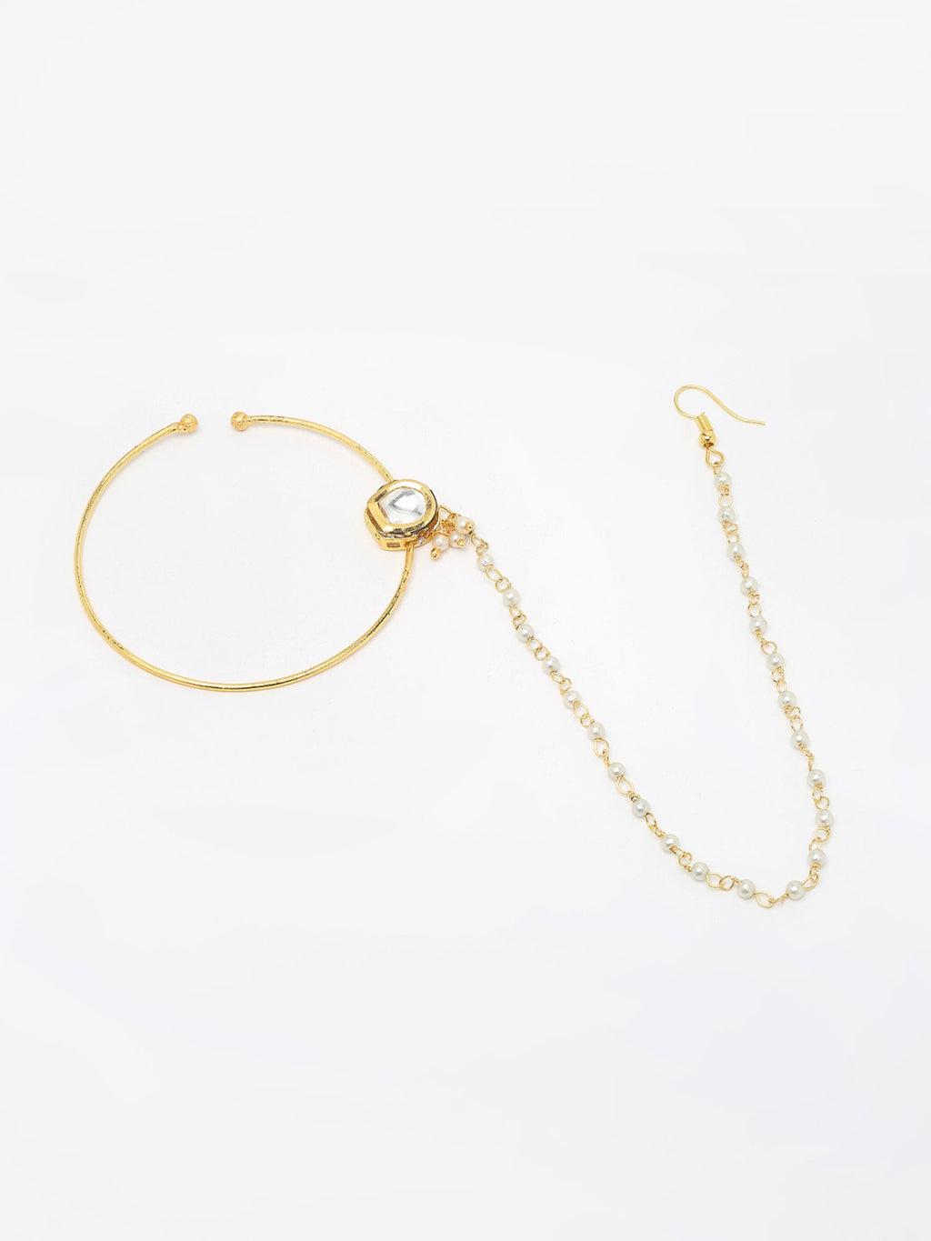 Kundan Nose Ring - Ruby Raang | Grocsy