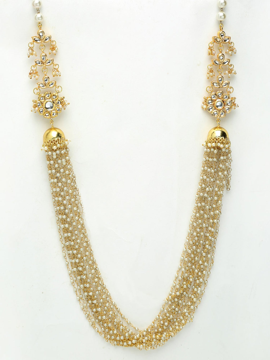 Pearl Jhumki Necklace - Ruby Raang | Grocsy